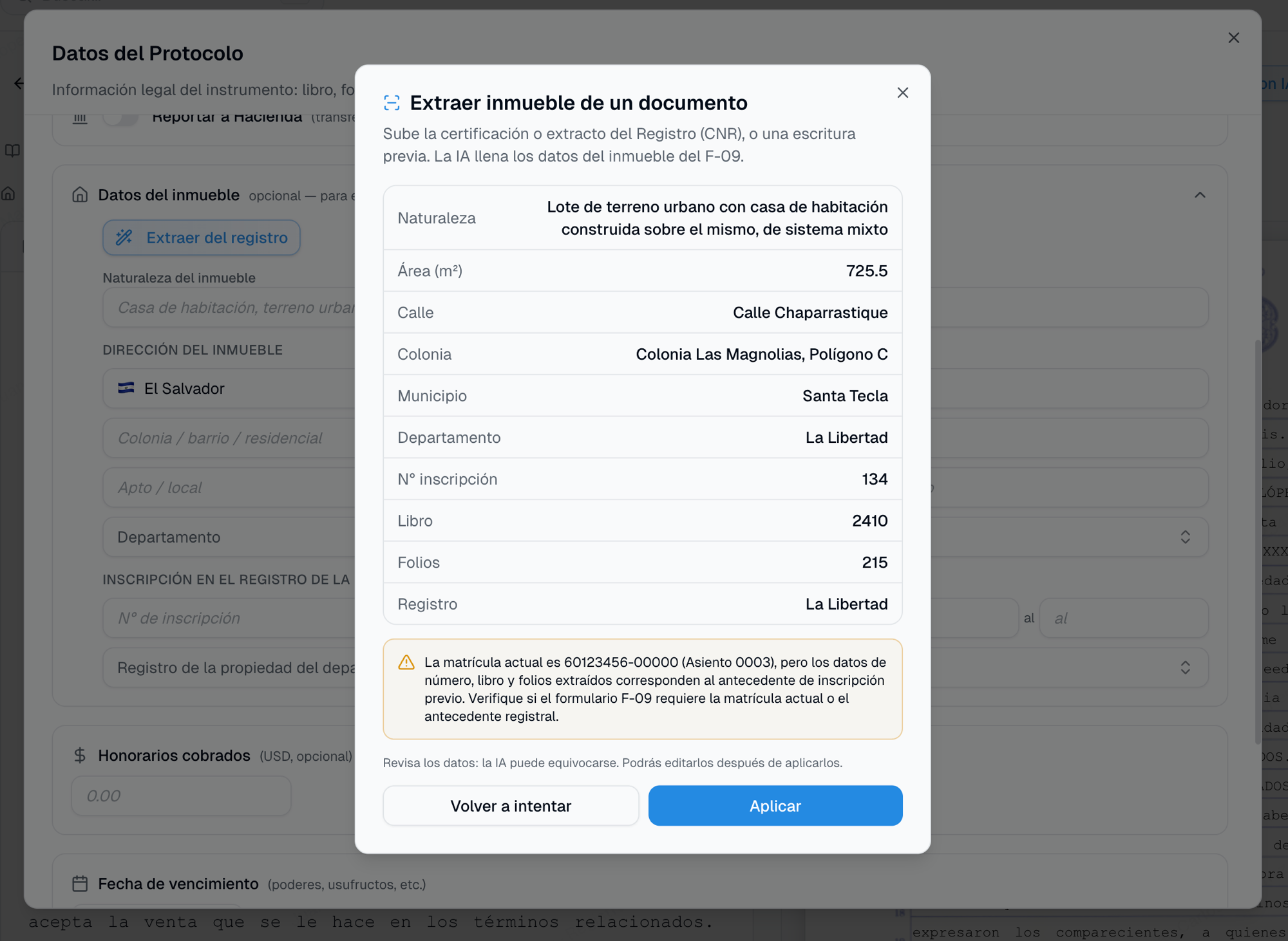 Sube el documento y la IA llena los datos